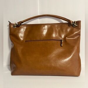 BUENO Women”s  Brown Faux Leather Removable Strap Handbag Tote Bag OS